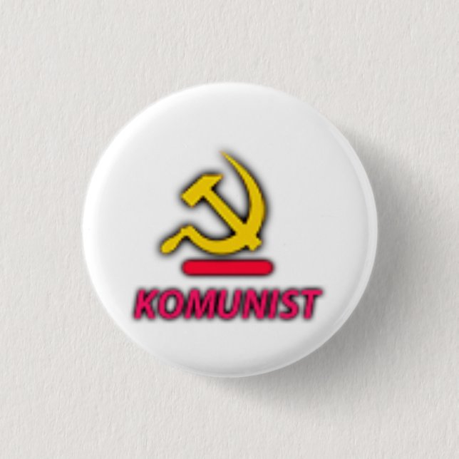 Bóton Redondo 2.54cm Logotipo do Partido Komunist (Frente)