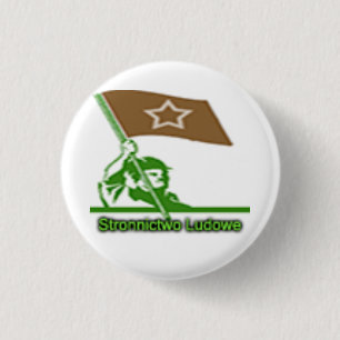 Bóton Redondo 2.54cm Logotipo do partido Stronnicdois Ludowe