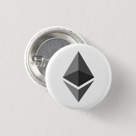 Bóton Redondo 2.54cm Logotipo Ethereum ETH | Botão