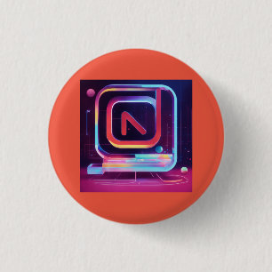 Bóton Redondo 2.54cm Logotipo feroz para canal de informação em Tik-Tok