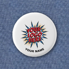 Bóton Redondo 2.54cm Logotipo Personalizado, Texto Personalizado, Funci