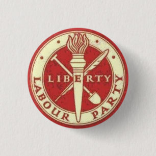 Bóton Redondo 2.54cm Logotipo velho do Partido Trabalhista da liberdade