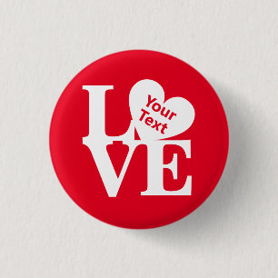 Bóton Redondo 2.54cm Love L. ❤️.V.E. coração [não apenas para Na