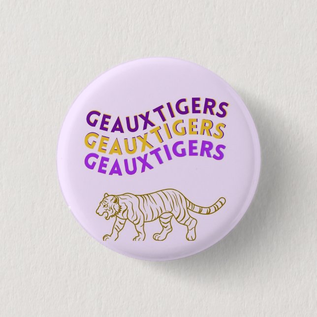 Bóton Redondo 2.54cm LSU Gameday Button (Frente)