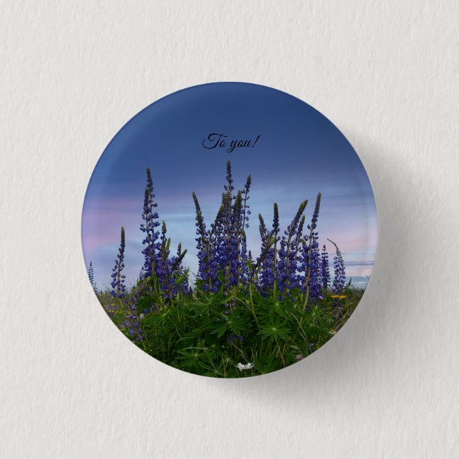 Bóton Redondo 2.54cm Lupins (Frente)