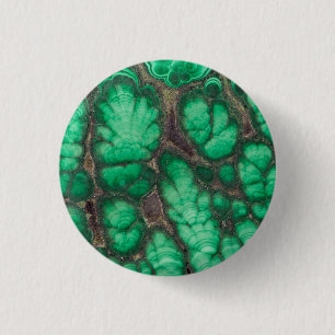 Bóton Redondo 2.54cm Malacite com Padrão Verde