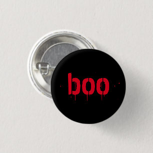 Bóton Redondo 2.54cm Maldito negro vermelho do Halloween assustador