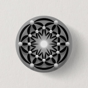 Bóton Redondo 2.54cm Mandala
