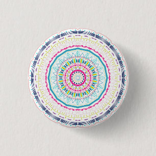 Bóton Redondo 2.54cm mandala colorida