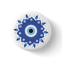 Mandala Grego Mau Azul Branco