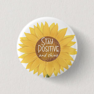 Bóton Redondo 2.54cm manter-se positivo e brilhar a saúde mental do gi