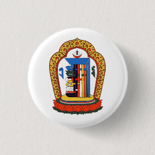 Bóton Redondo 2.54cm Mantra Kalachakra Budista Tibetano