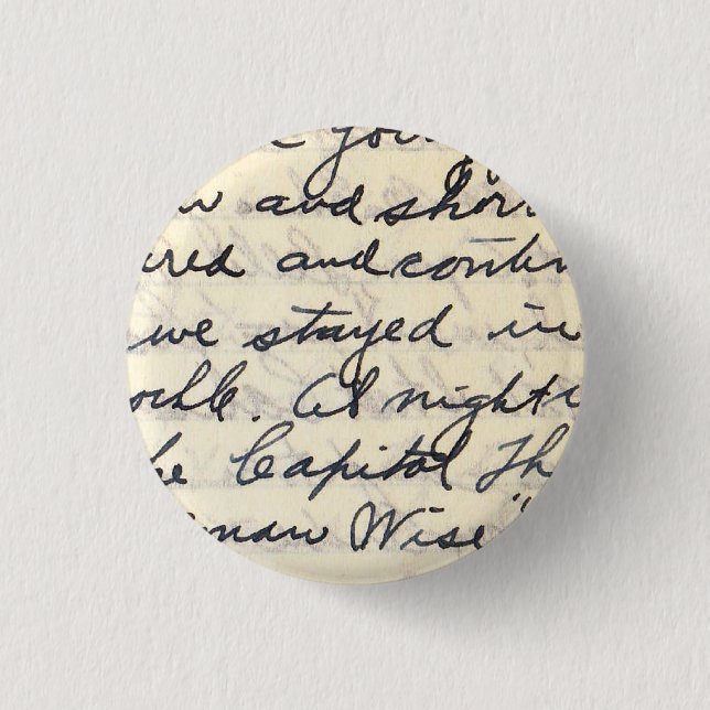 Bóton Redondo 2.54cm Manuscrito Com Amor (Frente)