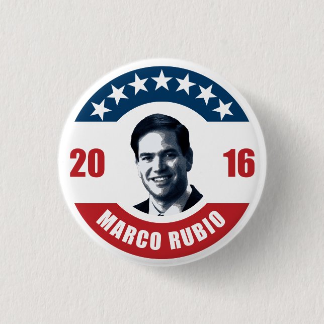 Bóton Redondo 2.54cm Marco Rubio para o presidente 2016 (Frente)