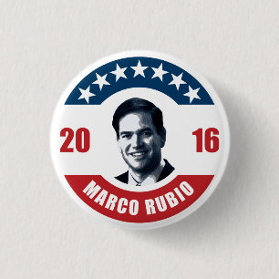 Bóton Redondo 2.54cm Marco Rubio para o presidente 2016