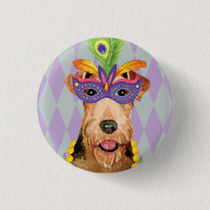Bóton Redondo 2.54cm Mardi Gras Airedale
