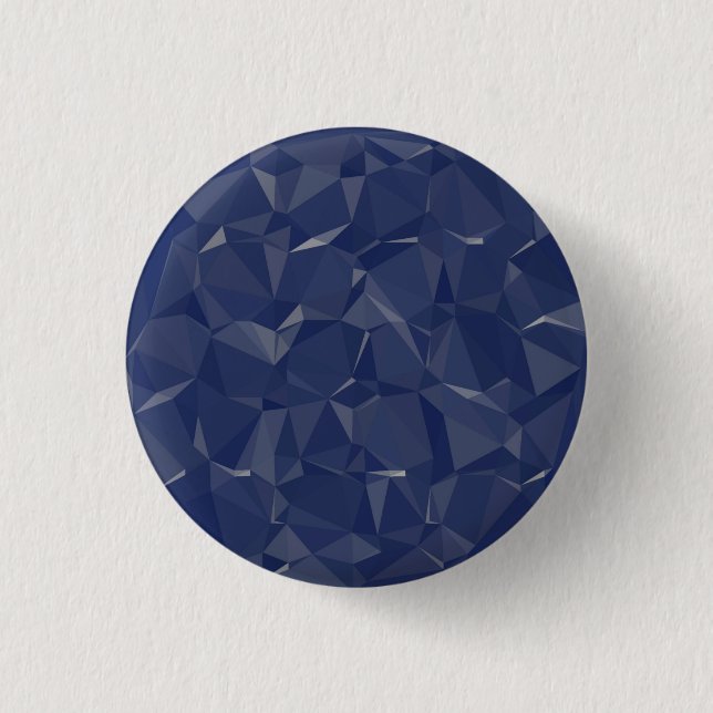 Bóton Redondo 2.54cm Marinho Blue Crystal Sapphire Gemstone Birthstone  (Frente)