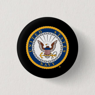 Bóton Redondo 2.54cm Marinho dos EUA | Emblema Marinho