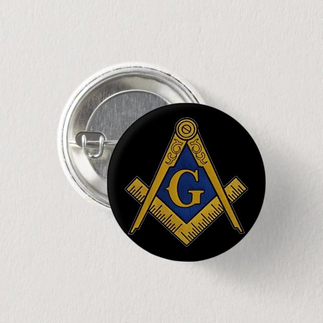 Bóton Redondo 2.54cm Masonic Freemasons Masonry Oes Square e Compass (Frente & Verso)