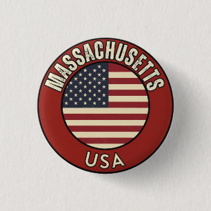 Bóton Redondo 2.54cm Massachusetts Estados Unidos da América