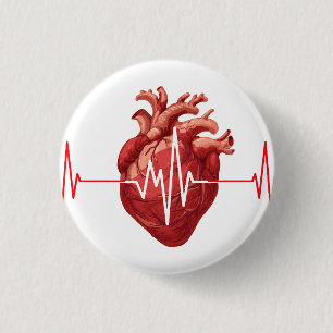Bóton Redondo 2.54cm médico cardiologista doutor cardiologia Eu Ouço Vo