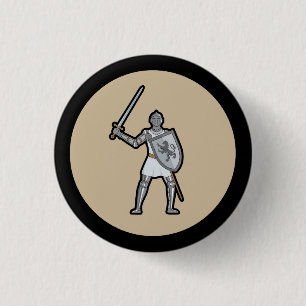Bóton Redondo 2.54cm Medieval Knight Button