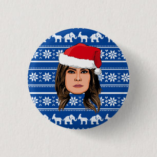 Bóton Redondo 2.54cm MELANIA TRUMP Christmas