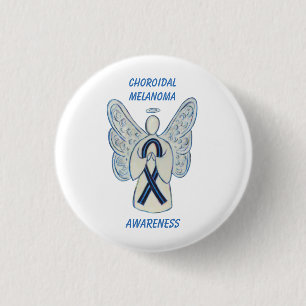 Bóton Redondo 2.54cm Melanoma coroidal Anjo de Sensibilização