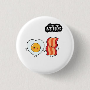 Bóton Redondo 2.54cm Melhor Amigo Bacon e Ovos