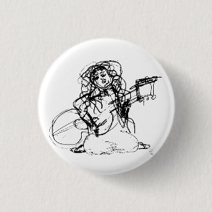Bóton Redondo 2.54cm Menina com guitarra