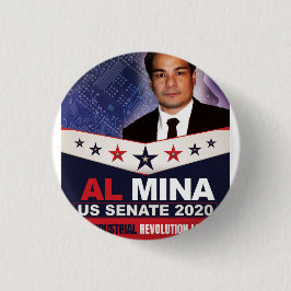 Bóton Redondo 2.54cm Merchandise do Senado Al Mina dos EUA