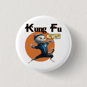 Bóton Redondo 2.54cm Mestre Meow de Kung Fu