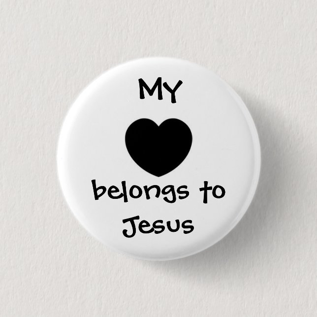 Bóton Redondo 2.54cm Meu coração (Frente)