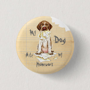 Bóton Redondo 2.54cm Meu GWP Comeu Meu Trabalho De Casa