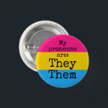 Bóton Redondo 2.54cm Meus pronomes são: Eles - bandeira pansexual<br><div class="desc">Meus pronomes são: Eles - bandeira pansexual</div>
