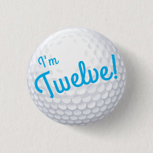 Bóton Redondo 2.54cm Mini Golf Balls Festas de aniversário Kids Azul