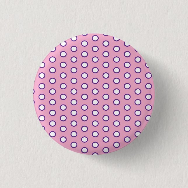Bóton Redondo 2.54cm Minimal Polka Dot buttom  (Frente)