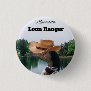 Bóton Redondo 2.54cm Minnesota Loon Ranger Button Souvenir