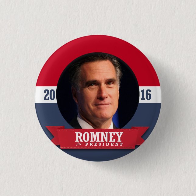 BÓTON REDONDO 2.54CM MITT ROMNEY 2016 (Frente)