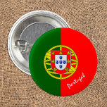 Bóton Redondo 2.54cm Moda de bandeira portuguesa e Portugal, viagem/esp<br><div class="desc">Bandeira Portugal e Portugal - adoro o meu país,  viagem,  feriado,  patriotas nacionais/adeptos desportivos</div>