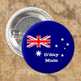 Bóton Redondo 2.54cm Moda do G-day Mate & australiano Flag / Austrália