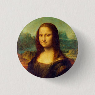 Bóton Redondo 2.54cm Mona Lisa por Leonardo Da Vinci