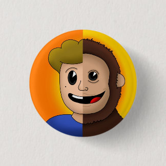 Bóton Redondo 2.54cm Monkey Wolf Pin