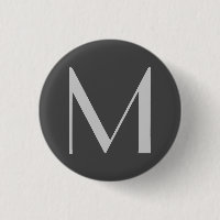 Monograma Cinza Moderna Adicionar Seu Nome Inicial