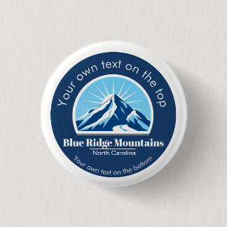 Bóton Redondo 2.54cm Montanhas Blue Ridge NC resort de esqui souvenir