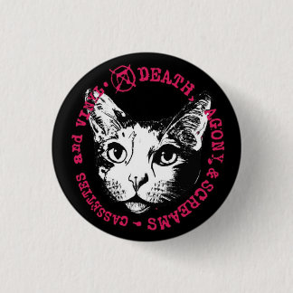 Bóton Redondo 2.54cm Morte, Agonia e Gritares Cassetes e Vinil