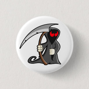 Bóton Redondo 2.54cm Morte Amiga do Dia das Bruxas de Bonito Grim