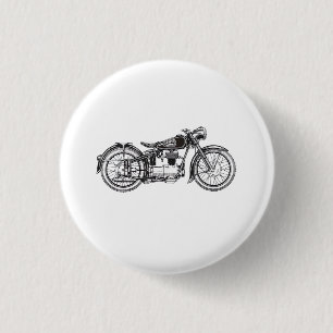 Bóton Redondo 2.54cm Motocicleta Retroativa - Eu Amo Minha Motocicleta
