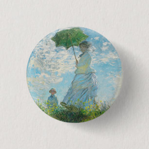 Bóton Redondo 2.54cm Mulher com Parasol Claude Monet