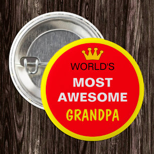 Bóton Redondo 2.54cm Mundos Mais Incríveis - GRANDPA (melhor)
